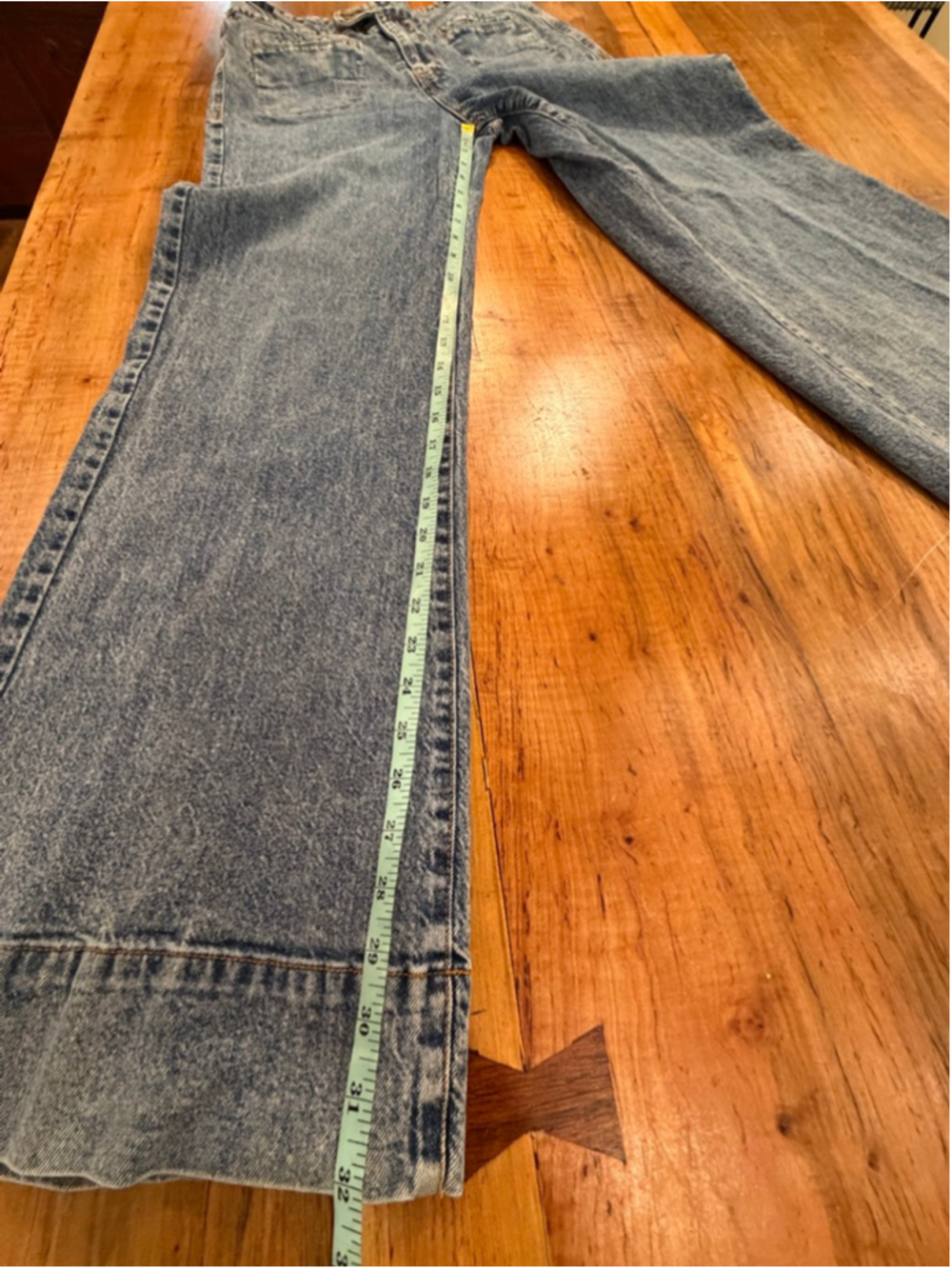 Habitual Wide Leg Denim Jeans High Rise Trouser Cargo Pockets Medium Wash 6/28 - Picture 10 of 13